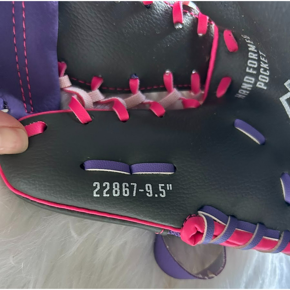 Franklin Teeball Glove-9.5"Mesh Tek Right Hand Throw Purple Pink - Picture 8 of 9